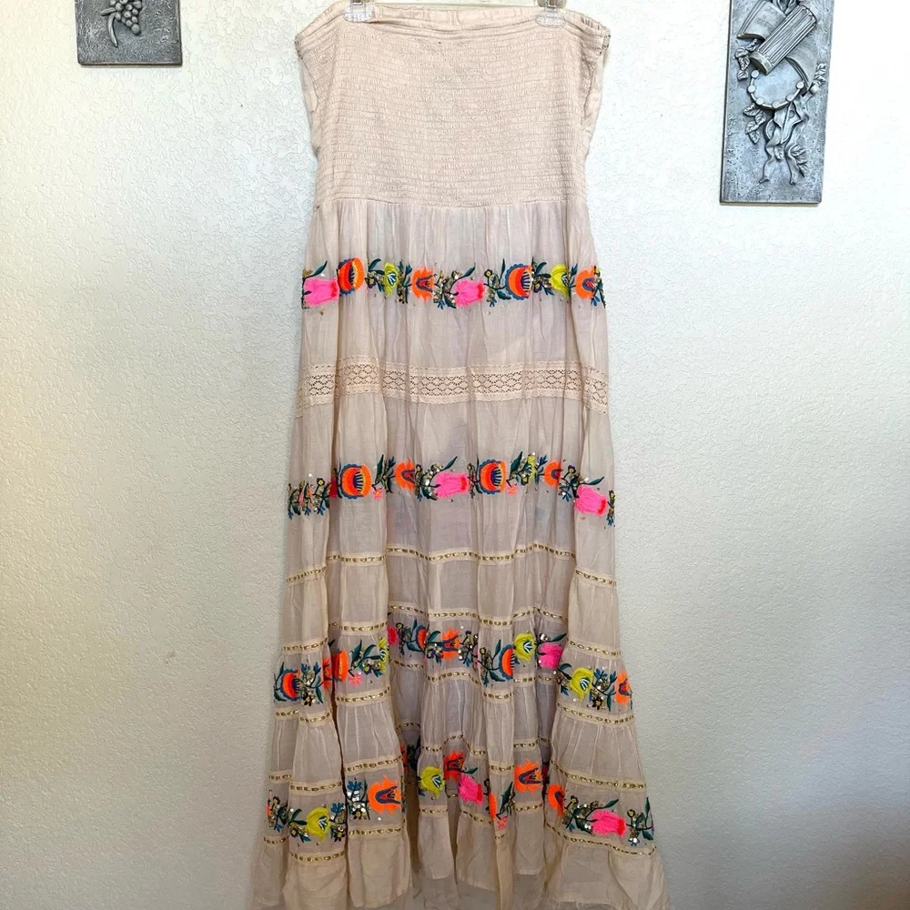 Boston Proper Neon Pop Strapless Dress - Picture 7 of 14